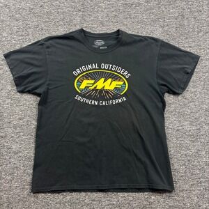 Y2K 2000s FMF Southern California Racing Motocross Graphic Black T-Shirt Size XL